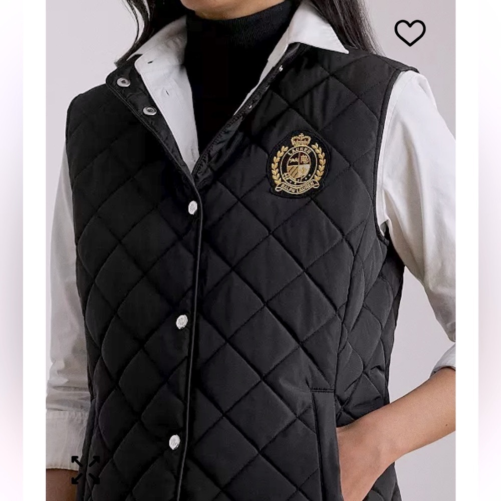 New Ralph Lauren Quilted Vest with High Collar size S, L